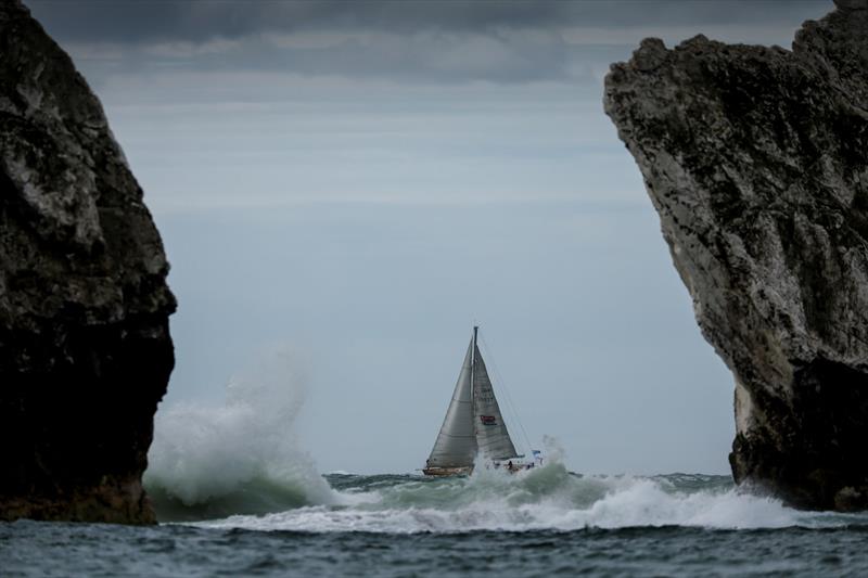 Adventurous at the Needles during the Knox-Johnston Cup 2024 photo copyright Paul Wyeth taken at  and featuring the Clipper 70 class