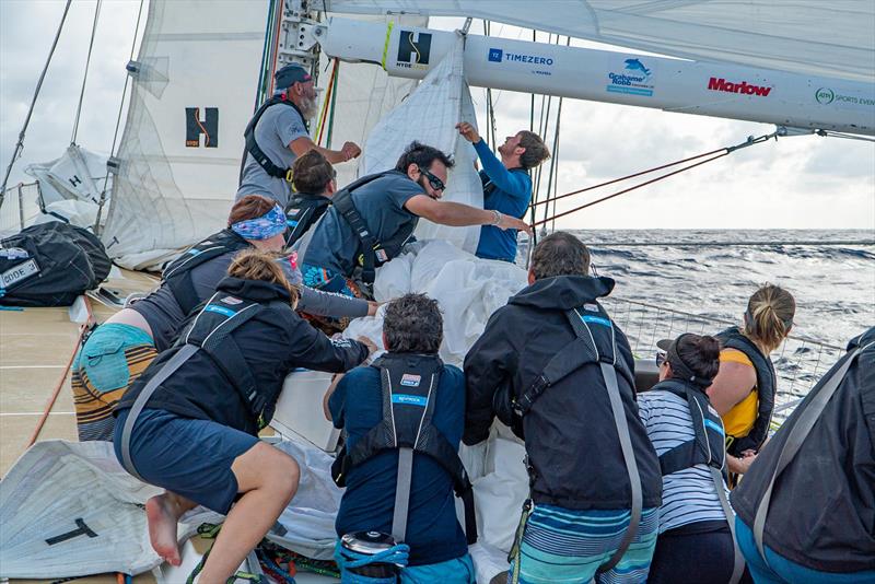 Teamwork in action on the Clipper Race photo copyright Clipper Race taken at  and featuring the Clipper 70 class