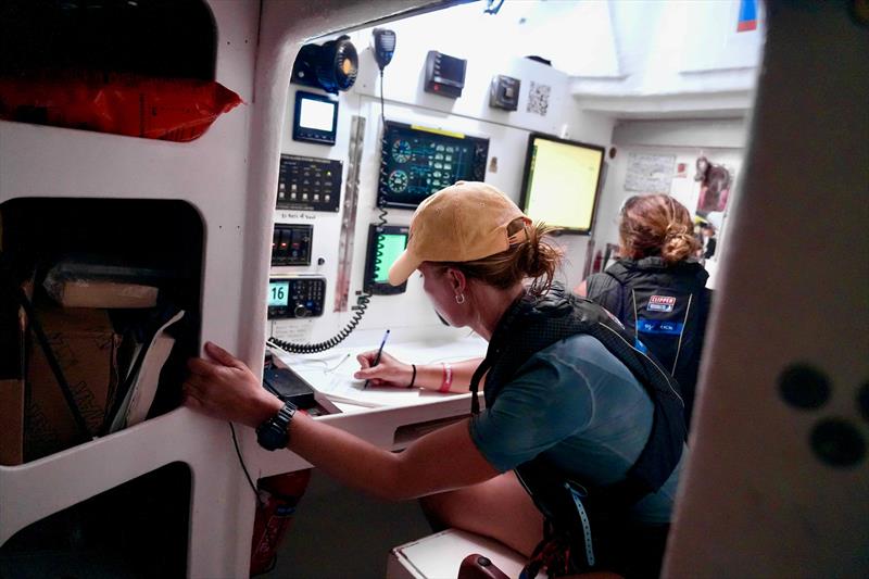 Learning about on board tools and technology is a key part of Skipper and First Mate Training photo copyright Clipper Race taken at  and featuring the Clipper 70 class