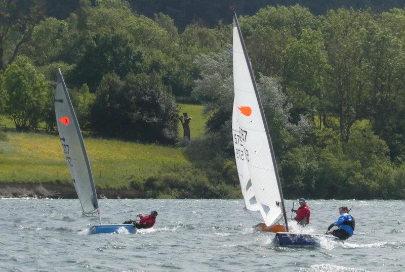 A windy Comet open meeting at Carsington photo copyright Roger Doyle taken at Carsington Sailing Club and featuring the Comet class