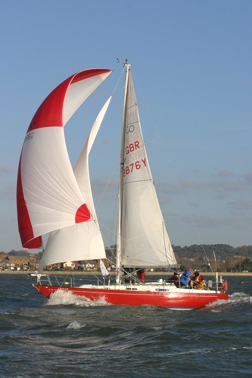 The Contessa 32 'Trican' owner by Giles Vigar during the Poole Winter Series photo copyright David Harding / www.sailingscenes.com taken at Parkstone Yacht Club and featuring the Contessa 32 class