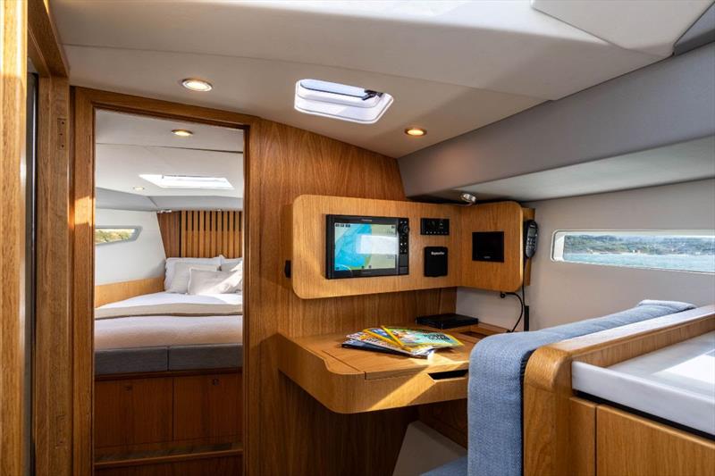 The nav station looking into the ample forward cabin on the Southerly 420 - photo © Southerly Yachts