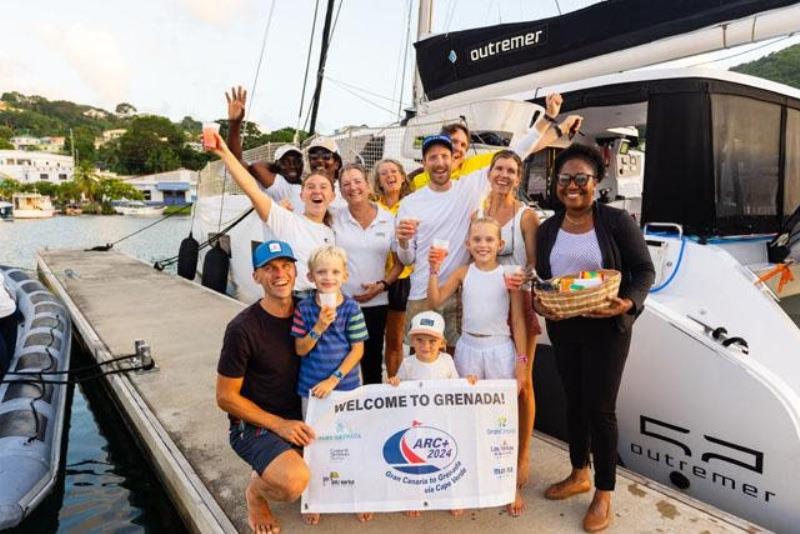 The Vestnes family's new Outremer 52 Salto (NOR) was first boat to Grenada photo copyright Arthur Daniel taken at  and featuring the Cruising Yacht class