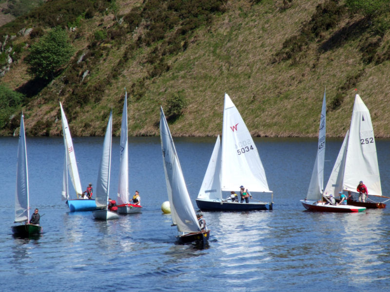 A group of dedicated enthusiasts of vintage racing dinghies at Clywedog photo copyright Dr Anne McDermott taken at Clywedog Sailing Club and featuring the Classic & Vintage Dinghy class