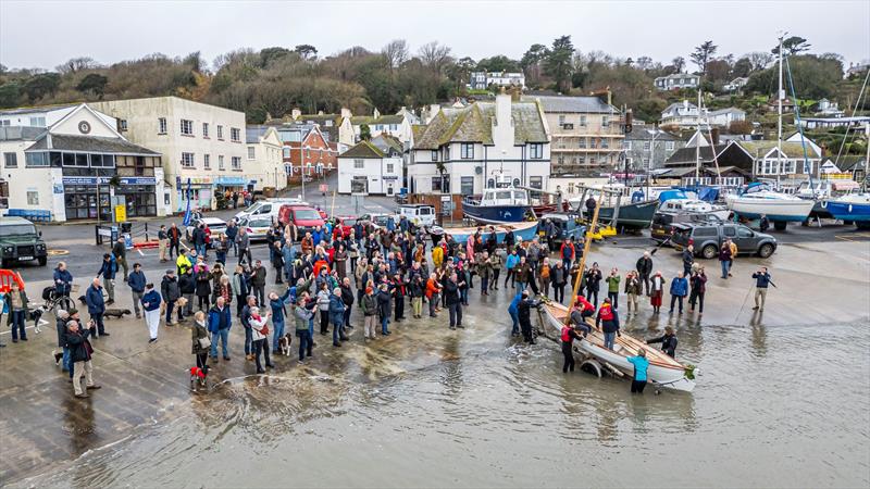 An 18'6" glued clinker sailing boat was amongst the craft built and launched following the latest 40-week course at the Boat Building Academy in Lyme Regis photo copyright BNPS taken at  and featuring the Classic & Vintage Dinghy class