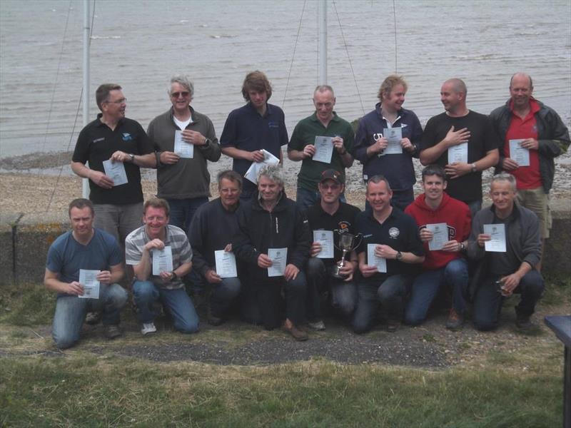 Sprint 15 Southern Area Championship fleet with the SSC Force 8 Certificate of completion or competition photo copyright Joan Willis taken at Seasalter Sailing Club and featuring the Dart 15 class