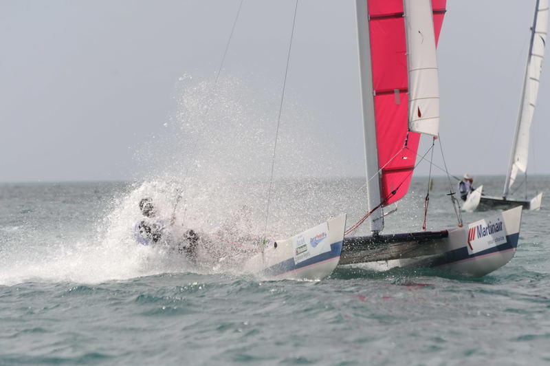 Day 4 of the Dart 18 worlds at the Aruba Heineken Catamaran Regatta photo copyright Steve Arkley / www.sailshots.co.uk taken at  and featuring the Dart 18 class