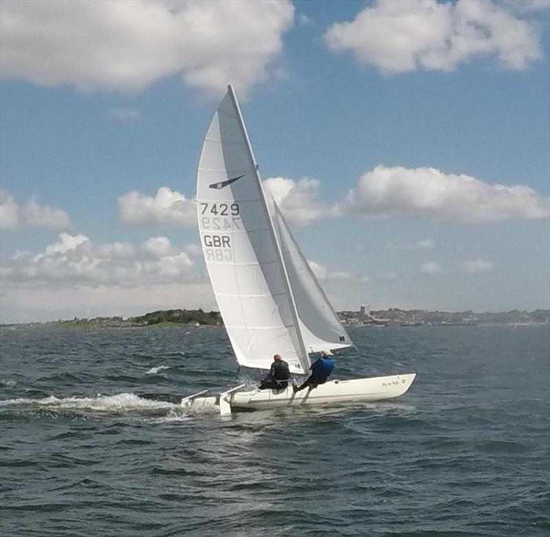 Dickie Ledger and Sarah Oliver during the Whitstable YC Club Championship photo copyright Steve Gray taken at Whitstable Yacht Club and featuring the Dart 18 class