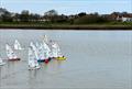 Four boats over the line during DF95 Spring Series event 2 at East Kent RSC © Peter Jackson