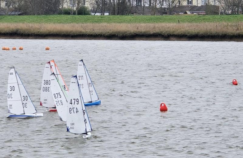 10 seconds to a port end biased start - DF95 Winter Series event 5 at East Kent RSC - photo © Peter Jackson