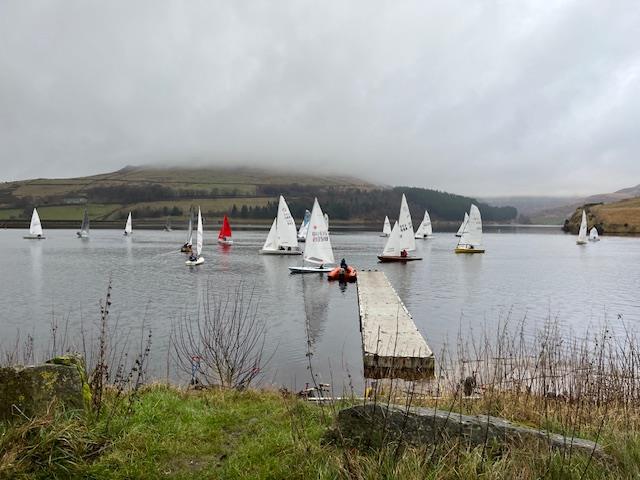 Dovestone Sailing Club Christmas Plate 2024 photo copyright Nik Lever taken at Dovestone Sailing Club and featuring the Dinghy class