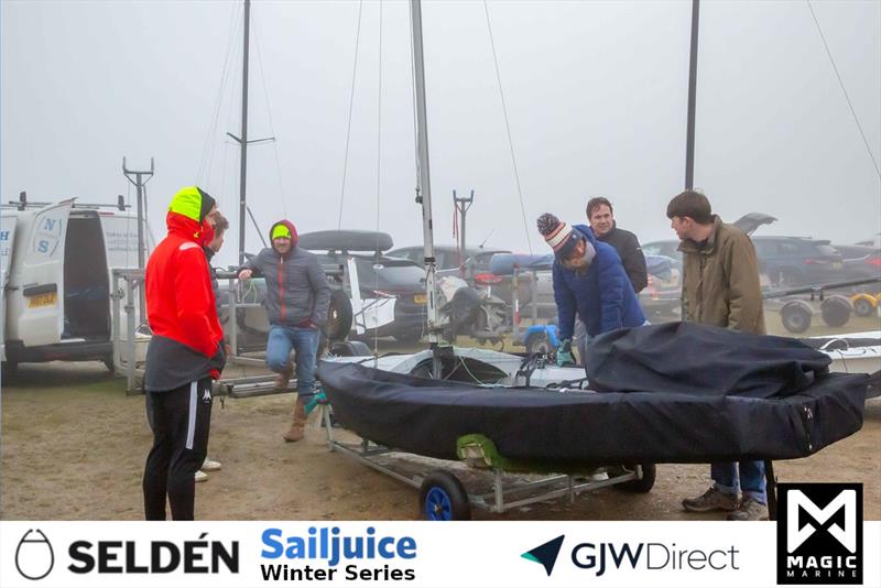 Fog stops play at the Magic Marine Yorkshire Dales Brass Monkey photo copyright Tim Olin / www.olinphoto.co.uk taken at Yorkshire Dales Sailing Club and featuring the Dinghy class