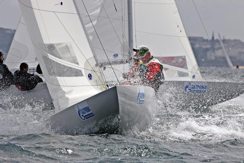 Gazprom International Dragon Gold Cup at Douarnenez day 6 photo copyright Jacques Vapillon / www.vapillon.com taken at Société des régates de Douarnenez and featuring the Dragon class