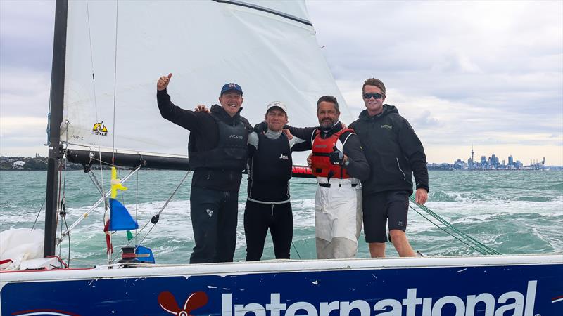 Nick Egnot Johnson and his Knots Racing Team winning the 2023 NZMRC - they are set to defend their title at this year's event in November photo copyright Ella Sagnol/RNZYS taken at Royal New Zealand Yacht Squadron and featuring the Elliott 7 class