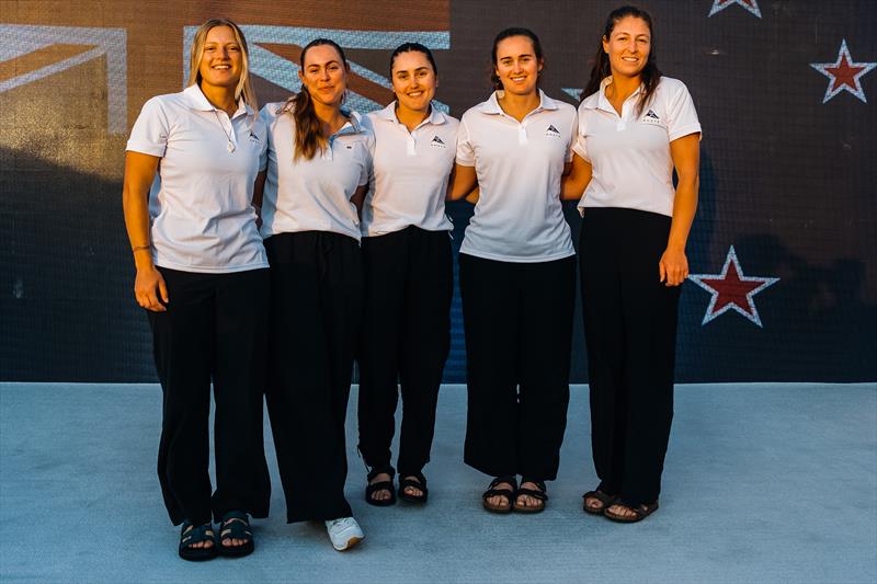 Megan Thomson and her 2.0 Racing Team of Josi Andres, Anna Merchant, Charlotte Porter, and Tiana Wittey. - 2024 Wormens World Match Racing Championship - Jeddah photo copyright RNZYS Media taken at Royal New Zealand Yacht Squadron and featuring the Elliott 7 class