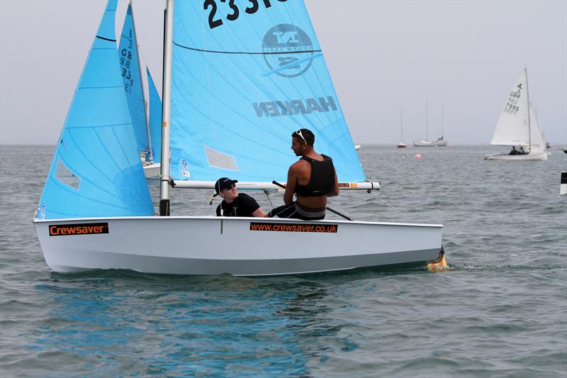 Matt Velamail and Tim Brownell at Crewsaver Abersoch Dinghy Week 2013 photo copyright Tony Bale / www.tonybale.com taken at South Caernarvonshire Yacht Club and featuring the Enterprise class