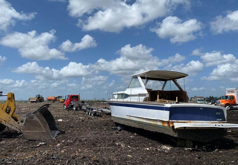 The BoatUS Foundation “Turning the Tide Online” virtual summit, Feb. 25-27, hopes to seek out more sustainable boating-related waste stream solutions, such as finding better solutions for end-of-life and derelict fiberglass boats photo copyright TowBoatUS Fort Lauderdale taken at  and featuring the Environment class