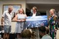 Etchells class presenting the RBYC with a memento - Etchells World Championship 2025 © Nic Douglass @sailorgirlHQ