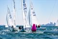 Top mark action - Etchells World Championship 2025 © Nic Douglass @sailorgirlHQ