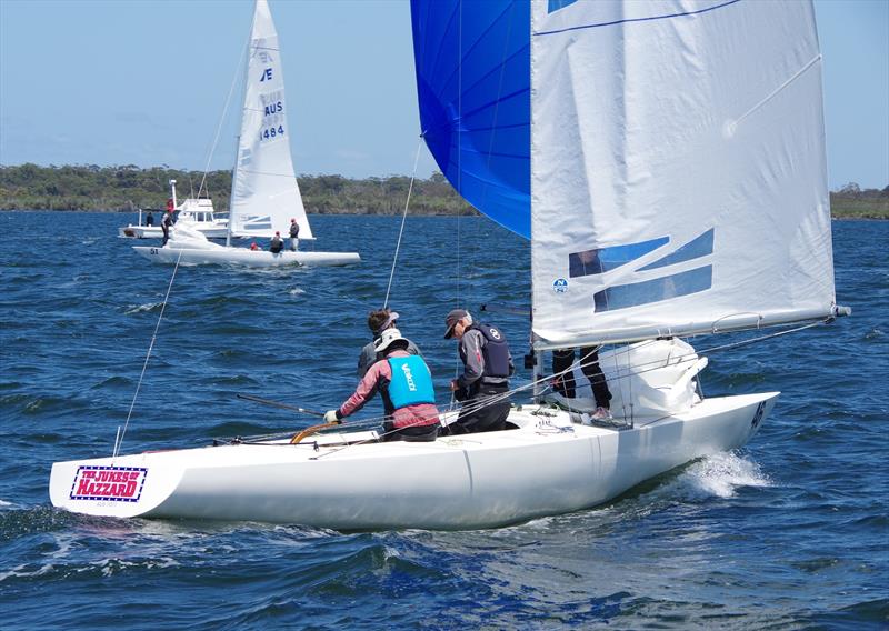 Brendan Jukes, with crew of Michael O'Brien, Nigel Jones and Owen McMahon, in The Jukes of Hazzard AUS1011, achieved a best result of second, in race 9, behind Racer CC HKG1482, in the Etchells 2025 Australian championship. They had a series result of 8th photo copyright Jeanette Severs taken at Metung Yacht Club and featuring the Etchells class