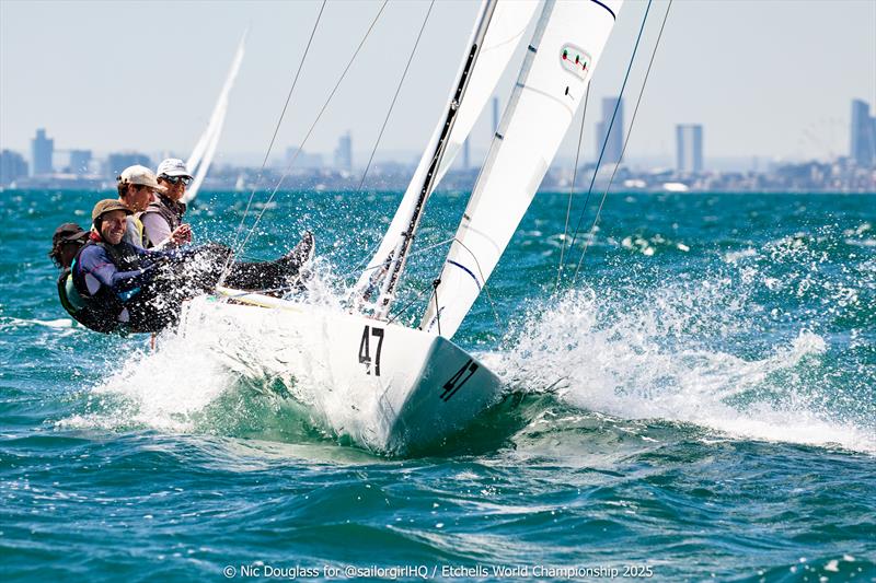 Perfect Melbourne conditions - 2025 Etchells Pre-World Championship - photo © Nic Douglass @sailorgirlHQ