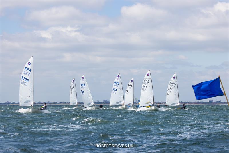 Fleet reaching to the finish - Europe UK Nationals at Hayling Island - photo © Robert Deaves / www.robertdeaves.uk