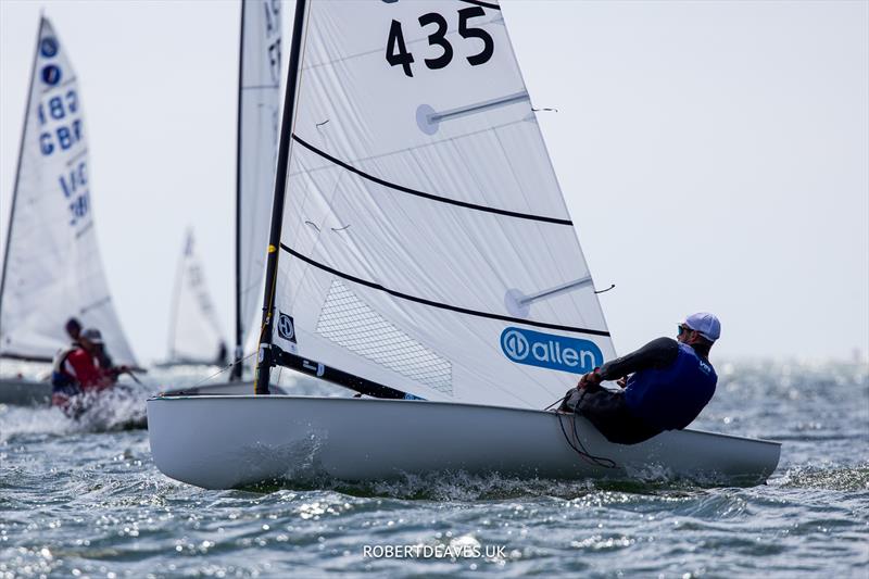 Tom Morris sailing to overall victory - Europe UK Nationals at Hayling Island - photo © Robert Deaves / www.robertdeaves.uk