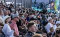 Spectators watch from the grandstand in the race stadium during racing on Race Day 1 of the Emirates Dubai Sail Grand Prix  - November 23, 2024  © Ricardo Pinto/SailGP