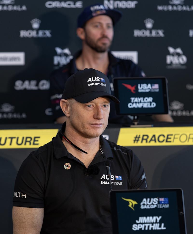 Press conference ahead of Emirates Dubai Sail Grand Prix presented by P&O Marinas photo copyright SailGP taken at  and featuring the F50 class