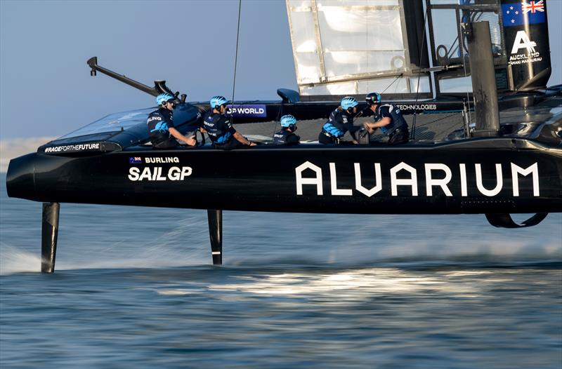 New Zealand SailGP Team in action on Race Day 2 of the Emirates Dubai Sail Grand Prix  - photo © Felix Diemer/SailGP