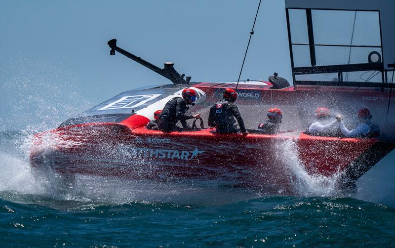 Canada Northstar SailGP - Giles Scott - Systems testing - Auckland SailGP - January 13,  2024 photo copyright Bob Martin/SailGP taken at Royal New Zealand Yacht Squadron and featuring the F50 class