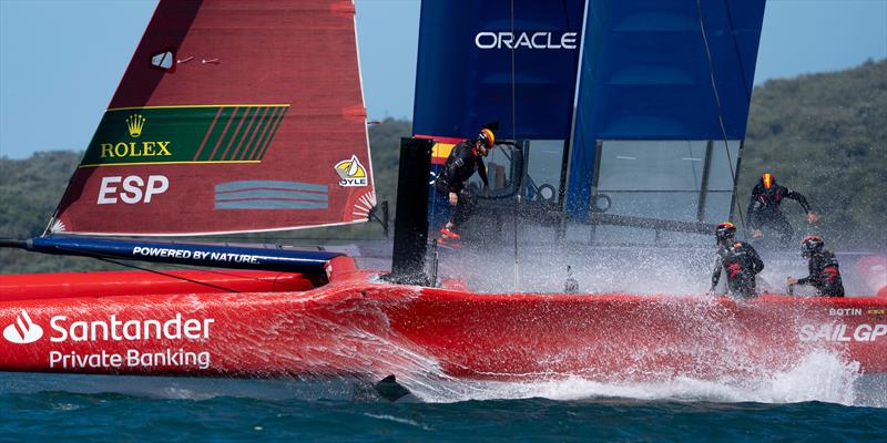 Spain SailGP Team (Diego Botin) - Day 1 - Systems testing - Auckland SailGP - January 13,  2024 photo copyright Bob Martin/SailGP taken at Royal New Zealand Yacht Squadron and featuring the F50 class