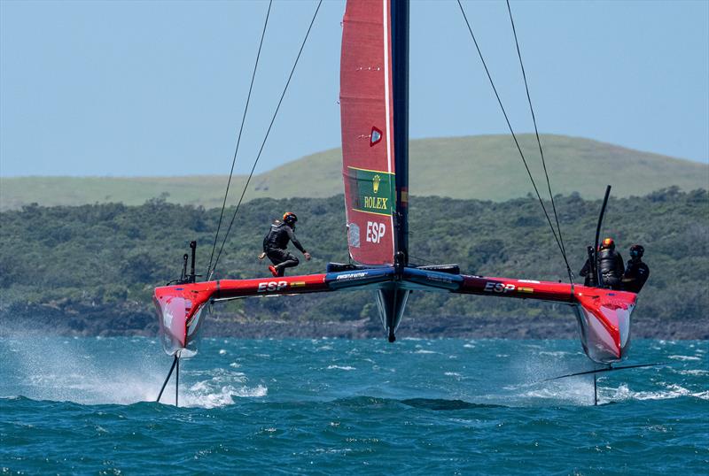 Spain SailGP Team (Diego Botin) - Day 1 - Systems testing - Auckland SailGP - January 13,  2024 photo copyright Bob Martin/SailGP taken at Royal New Zealand Yacht Squadron and featuring the F50 class