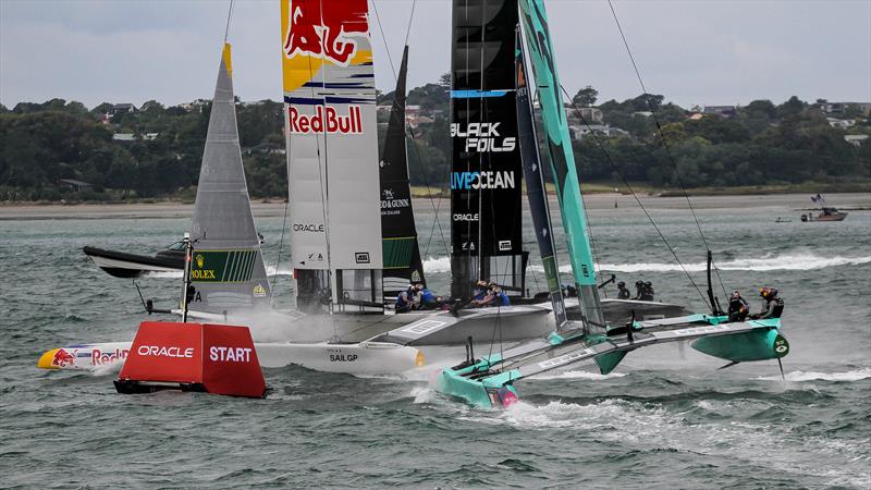 Practice Start  - Day 5 - Practice Sessions - Auckland SailGP - January 17,  2024 - photo © Richard Gladwell/Sail-World.com/nz