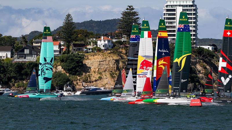 USA off to a fast start - Race Day 1 - Auckland SailGP - January 18,  2024 - photo © Richard Gladwell - Sail-World.com/nz