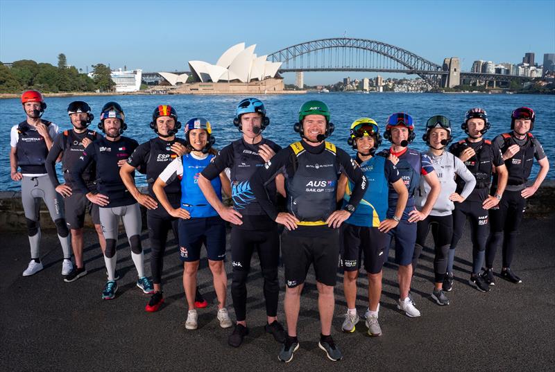 Team representatives in front of the Sydney Opera House and Sydney Harbour Bridge ahead of the KPMG Australia Sail Grand Prix in Sydney, Australia. Friday 7 February - Rolex SailGP Event 3 Season 5 - photo © Bob Martin/SailGP