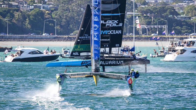 Mubadala Brazil lines up the Black Foils (NZL) - ITM New Zealand SailGP - January 19, 2025 - photo © Richard Gladwell - Sail-World.com/nz