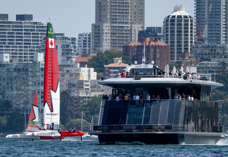 Starship Sydney and Canada Northstar - Race Day 1 - KPMG Australia Sail Grand Prix - Sydney, Australia - February 8, 2025 - photo © Ricardo Pinto/SailGP