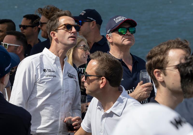 Ben Ainslie watches his team Emirates GBR - Race Day 1 -  KPMG Australia Sail Grand Prix - Sydney, Australia - February 9, 2025 - photo © Brett Phibbs/SailGP