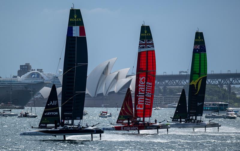 France, Great Britain and Australia - Race Day 1 -  KPMG Australia Sail Grand Prix - Sydney, Australia - February 9, 2025 photo copyright Jason Ludlow/SailGP taken at Royal Sydney Yacht Squadron and featuring the F50 class