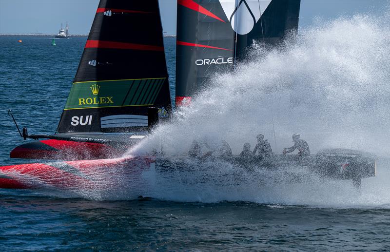 Switzerland - Day 1 Rolex Los Angeles SailGP - March 15, 2025 photo copyright Jason Ludlow/SailGP taken at Long Beach Yacht Club and featuring the F50 class