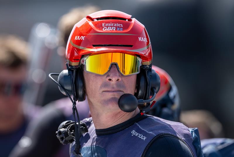 Dylan Fletcher, driver of Emirates Great Britain SailGP Team, prepares for racing on Race Day 2 of the Rolex Los Angeles Sail Grand Prix - photo © Ricardo Pinto for SailGP