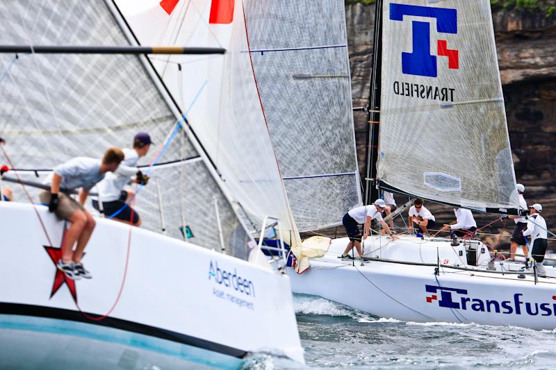 Wired and Transfusion photo copyright Craig Greenhill / Saltwater Images taken at Royal Sydney Yacht Squadron and featuring the Farr 40 class