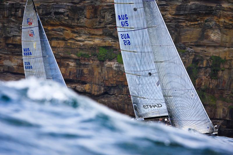 Farr 40s under North Head photo copyright Craig Greenhill / Saltwater Images taken at Royal Sydney Yacht Squadron and featuring the Farr 40 class