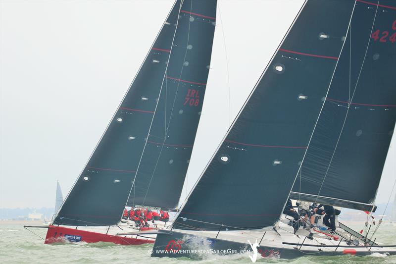 The Sailor Girl catches the action at Aberdeen Asset Management Cowes Week - photo © Nic Douglass / www.AdventuresofaSailorGirl.com