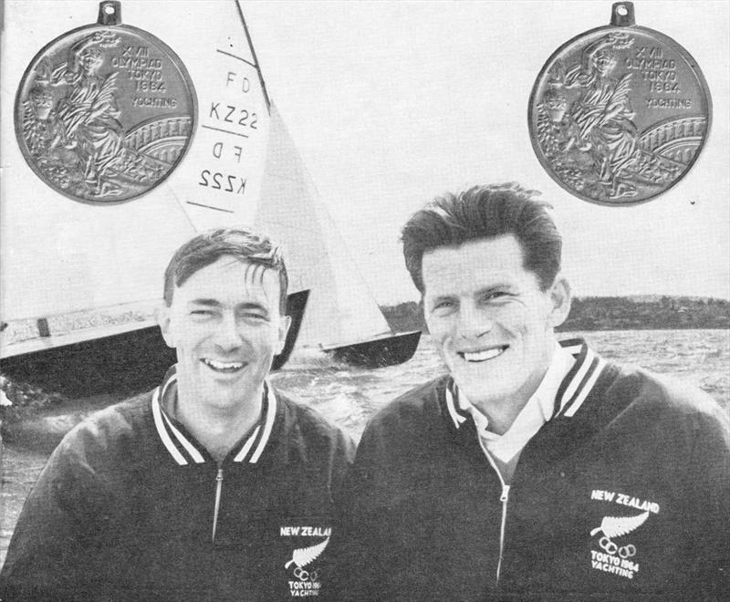 Earle Wells and Helmer Pedersen won the Gold Medal in the 1964 Olympics sailing Pandora (KZ22) built by Mackay Boats starting a legacy of 36 Olympic medals and 152 World Championship medals for one of the world leading high performance boatbuilders  photo copyright Studio 57 taken at Murrays Bay Sailing Club and featuring the Flying Dutchman class