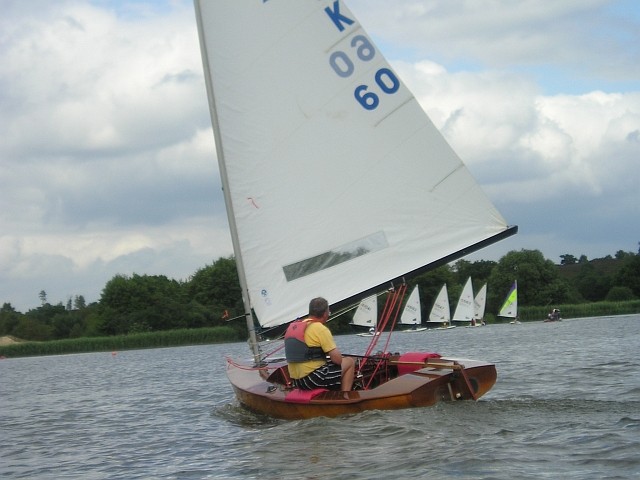 Nick Clibborn's classic Finn K60 at the Frensham CVRDA oepn photo copyright Karen Honour taken at Frensham Pond Sailing Club and featuring the Finn class