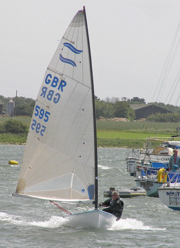 Spray and sun characterised Dell Quay SC’s regatta photo copyright Liz Sagues taken at Dell Quay Sailing Club and featuring the Finn class