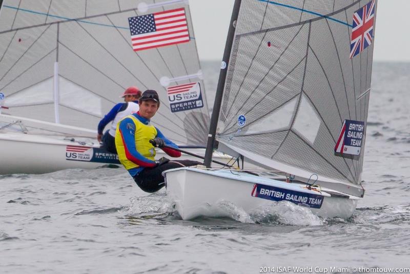 ISAF Sailing World Cup Miami day 4 photo copyright Thom Touw / www.thomtouw.com taken at Coconut Grove Sailing Club and featuring the Finn class