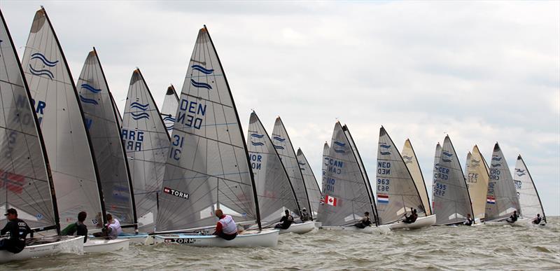 Racing at the 2014 Finn Silver Cup in Hoorn photo copyright Robert Deaves taken at WSV Hoorn and featuring the Finn class